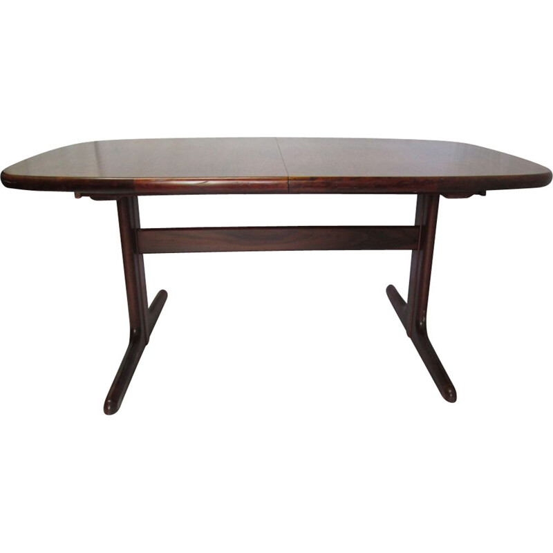 Vintage oval dining table in teak