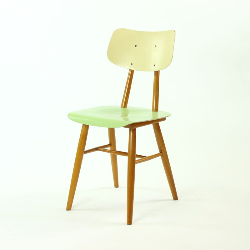 4 vintage chairs by TON Czechoslovakia 1960