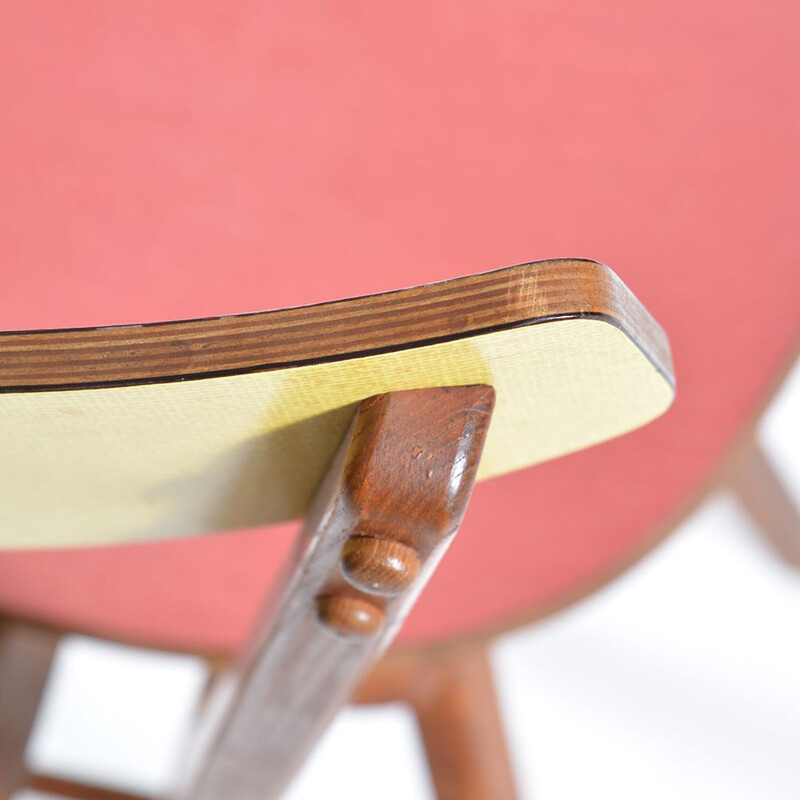 Vintage chairs in Wood and Formica 1970