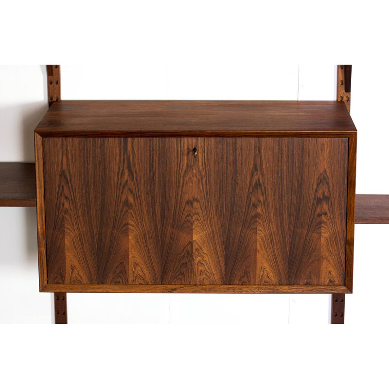 Vintage danish library wall unit by Poul Cadovius 1950