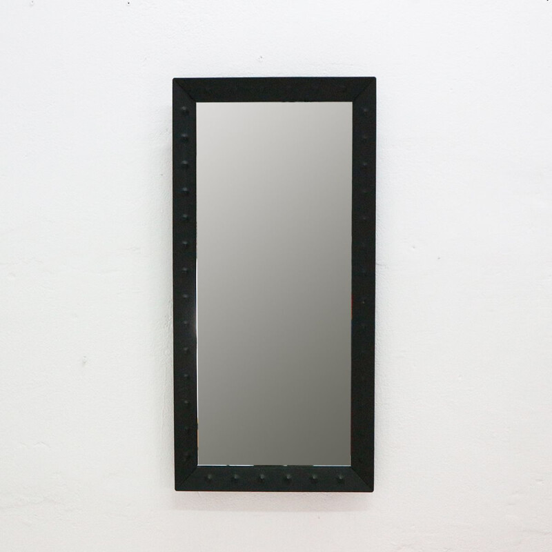 Vintage wall mirror with welded steel frame, 1960