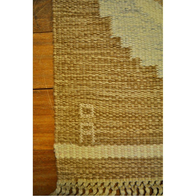 Vintage Rollakan Scandinavian woollen carpet 1950
