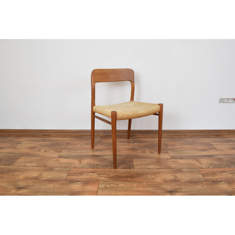 Vintage danish Teak Model 75 Chair by Niels Møller 1950