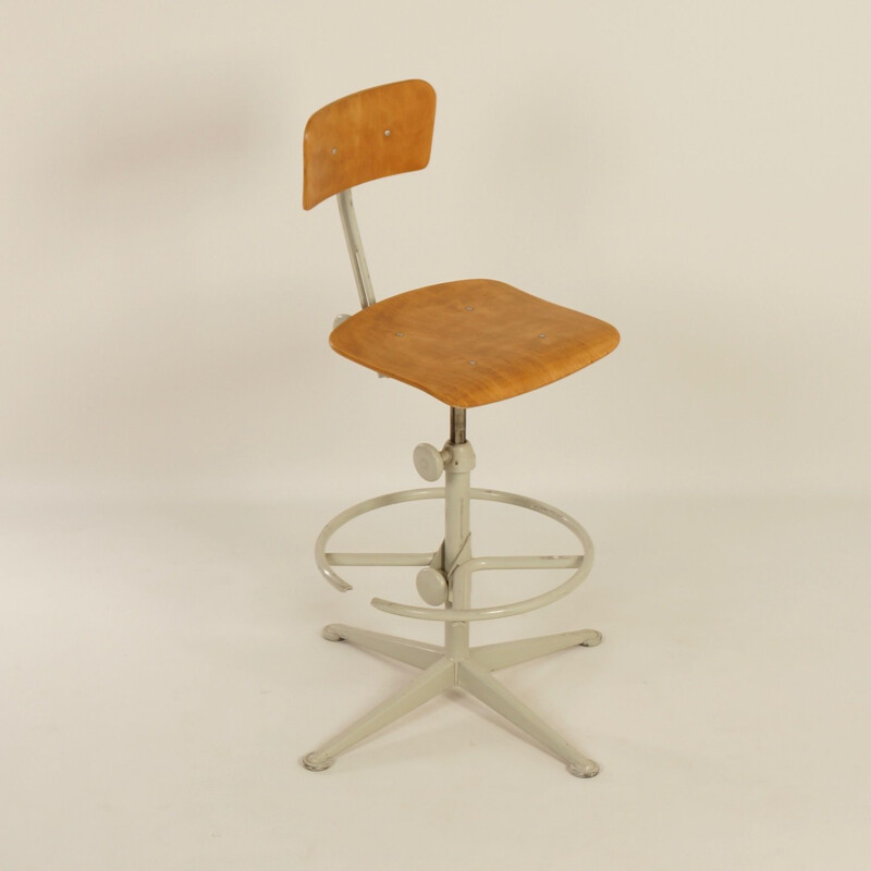 Industrial vintage drawing chair by Friso Kramer 1960
