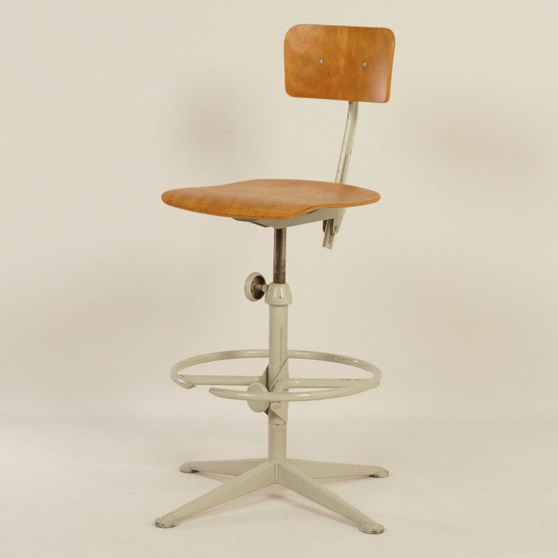 Industrial vintage drawing chair by Friso Kramer 1960