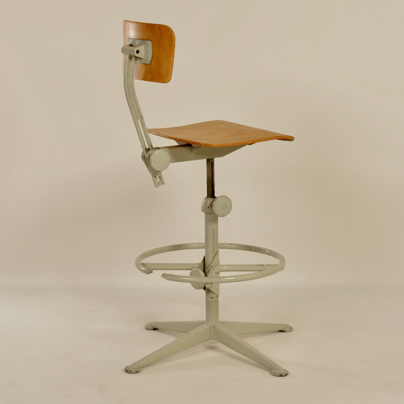 Industrial vintage drawing chair by Friso Kramer 1960