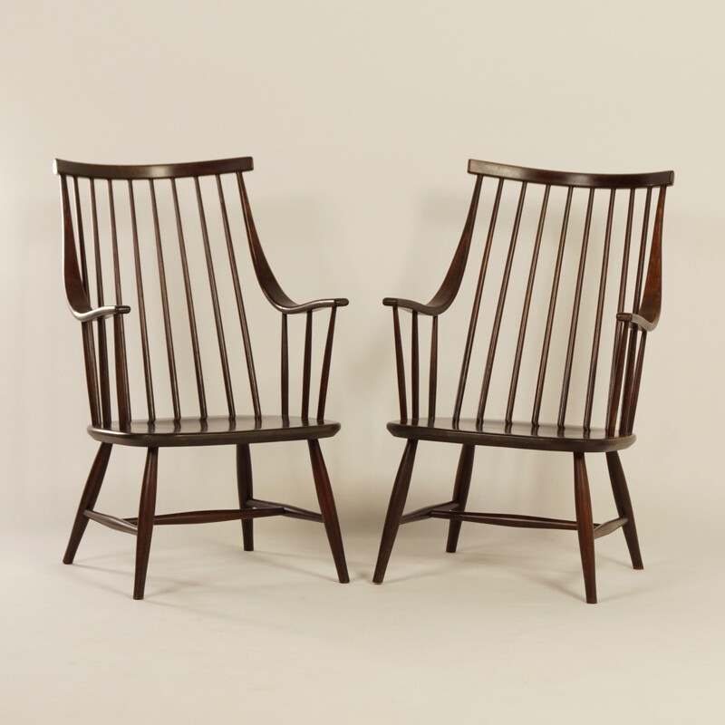 Set of 2 vintage Swedish armchairs by Lena Larsson for Nesto