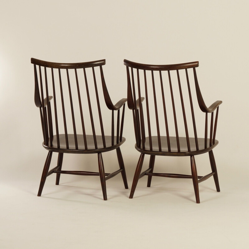 Set of 2 vintage Swedish armchairs by Lena Larsson for Nesto
