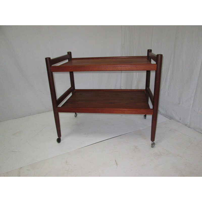 Vintage Scandinavian serving cart in rosewood