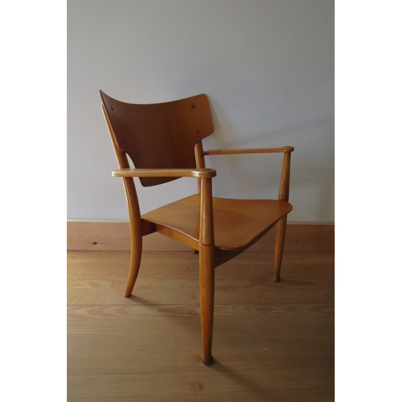 2 chaises vintage danoises noires, Hvidt et Molgaard 1940
