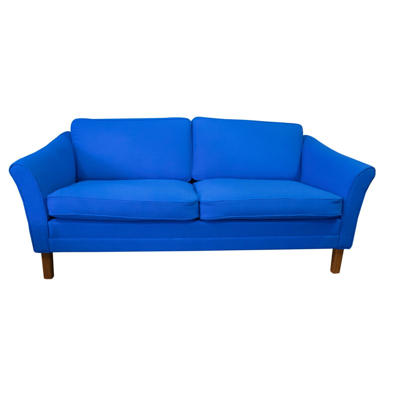 Vintage blue 2-seater sofa by Dux