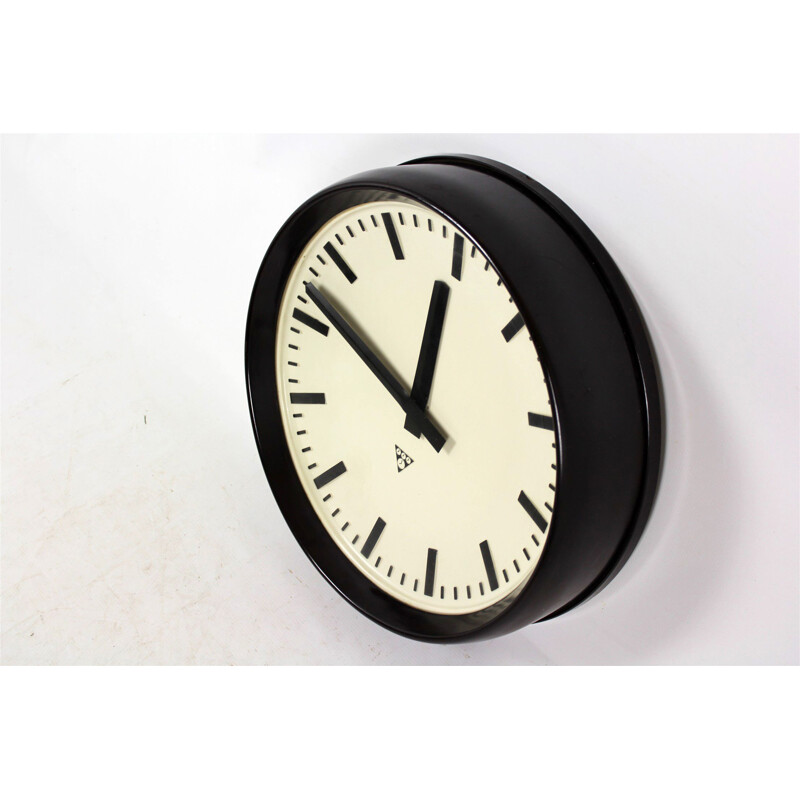 Vintage bakelite railway clock by Pragotron