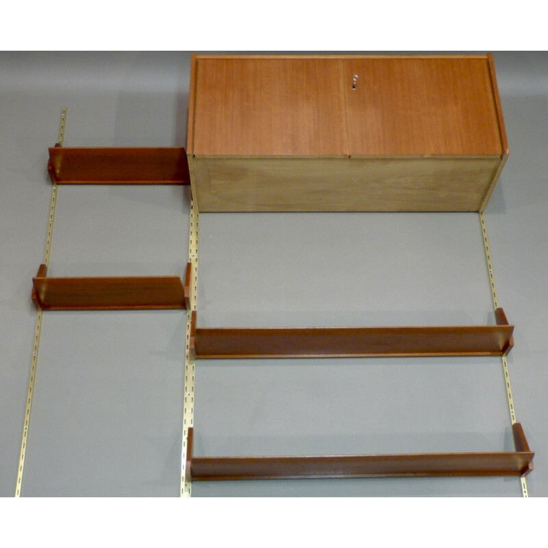  Modular shelves in teak and metal - 1950s