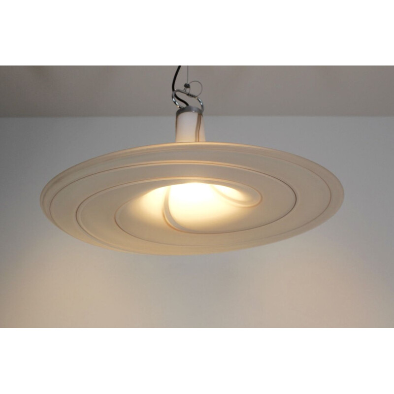 Vintage swirled pendant lamp by Vetri Murano