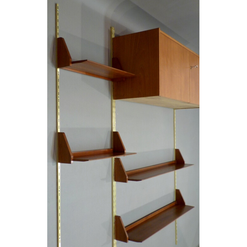  Modular shelves in teak and metal - 1950s