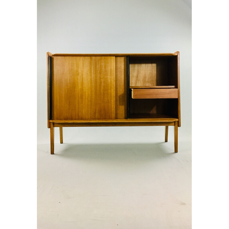 Vintage sideboard Meubles ABC oakwood and mahogany 1950