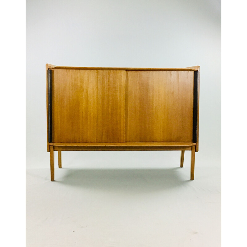 Vintage sideboard Meubles ABC oakwood and mahogany 1950