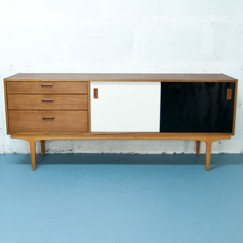 Vintage scandinavian sideboard in teak Nathan 1960