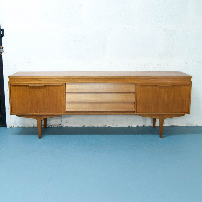 Vintage scandinavian sideboard in light teak 1960