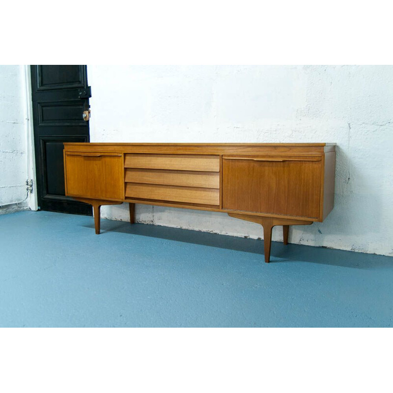 Vintage scandinavian sideboard in light teak 1960