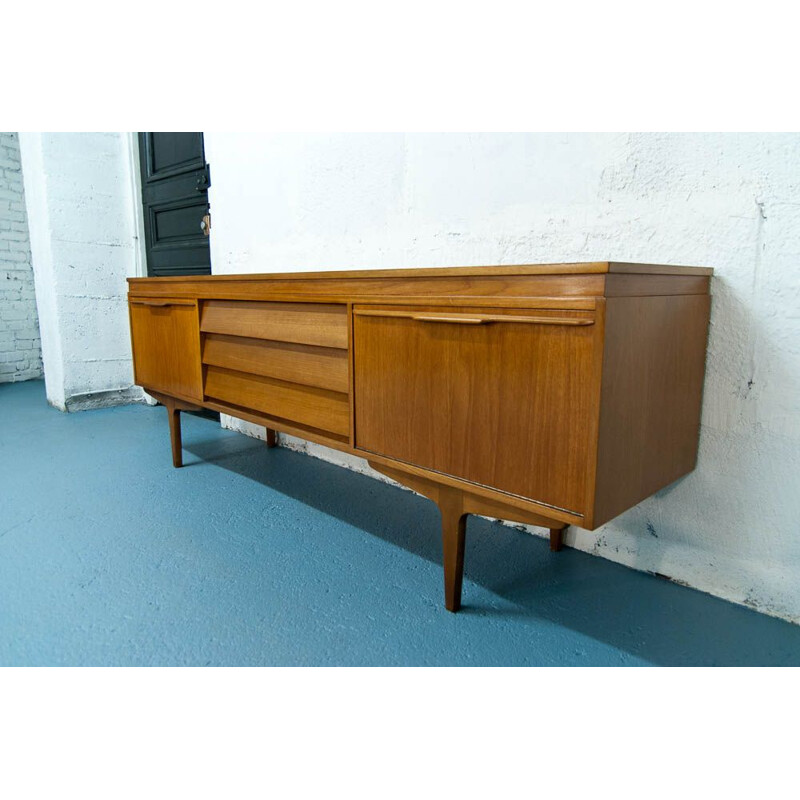 Vintage scandinavian sideboard in light teak 1960