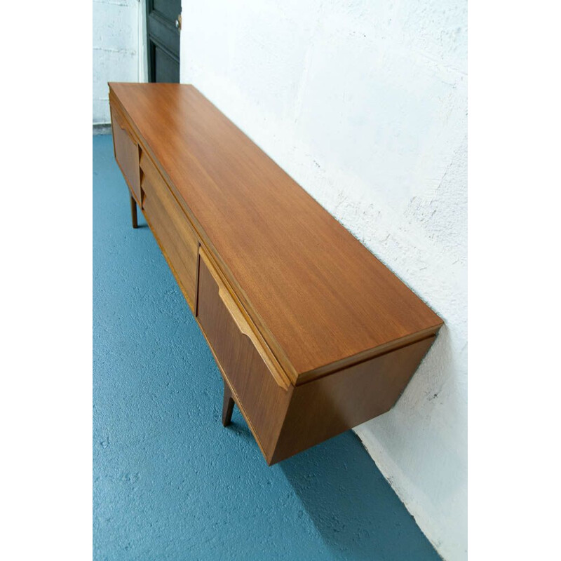 Vintage scandinavian sideboard in light teak 1960