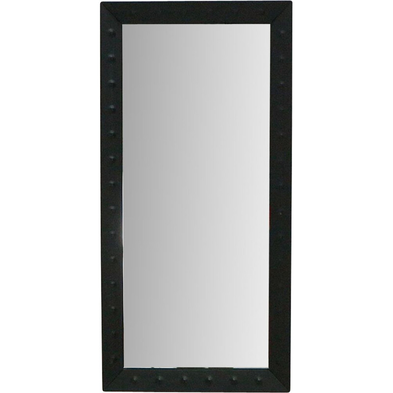 Vintage wall mirror with welded steel frame 1960