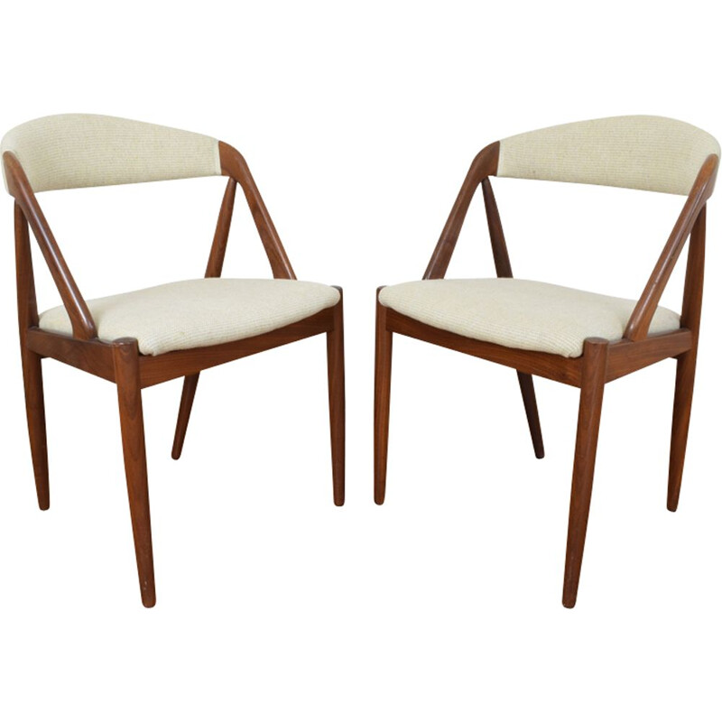 2 chaises vintage en teck modèle 31 par Kai Kristiansen 1960