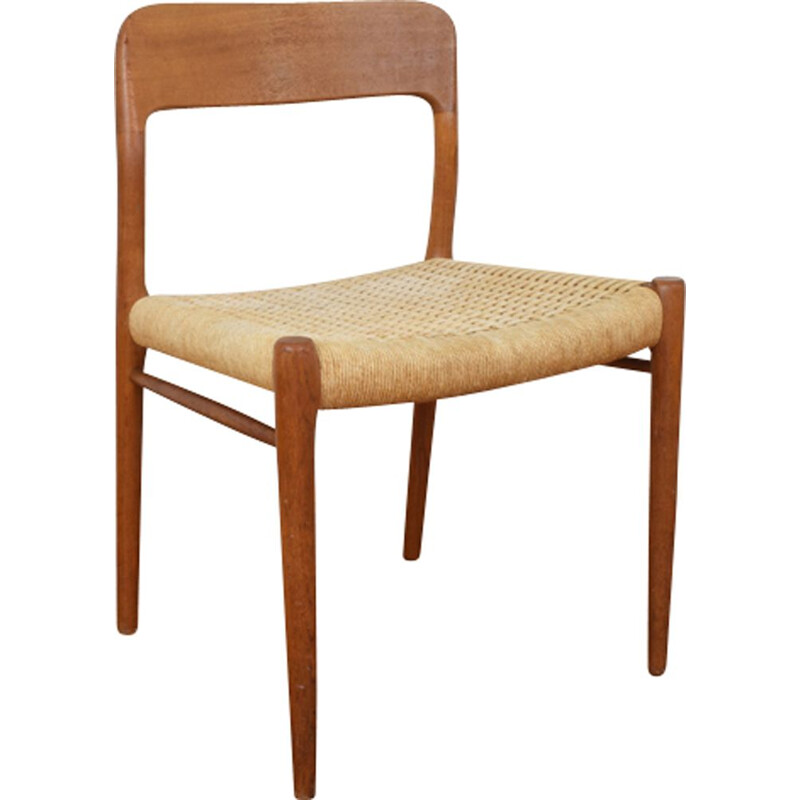 Vintage danish Teak Model 75 Chair by Niels Møller 1950