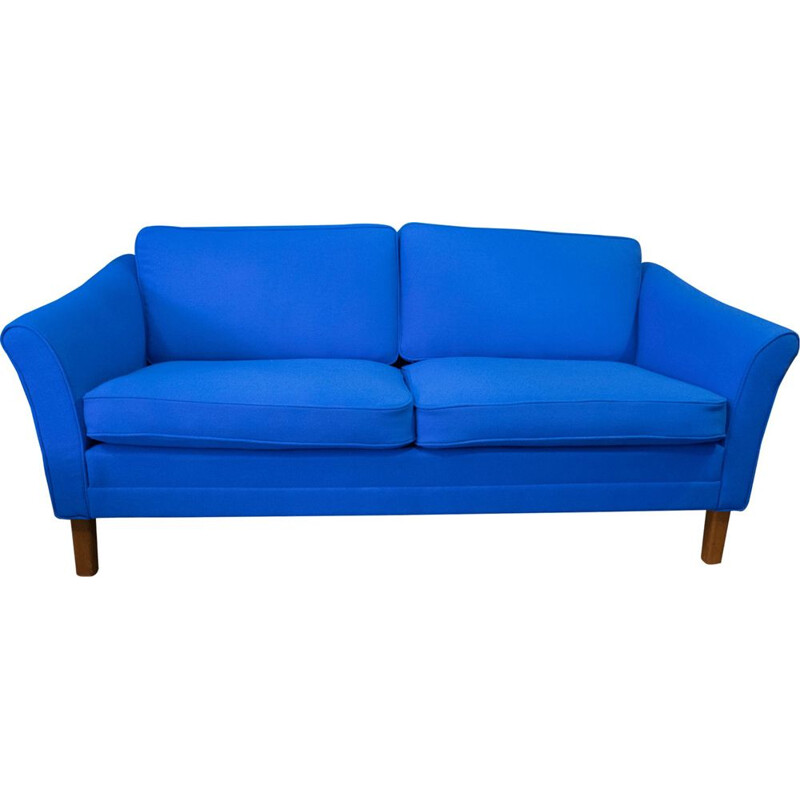 Vintage blue 2-seater sofa by Dux