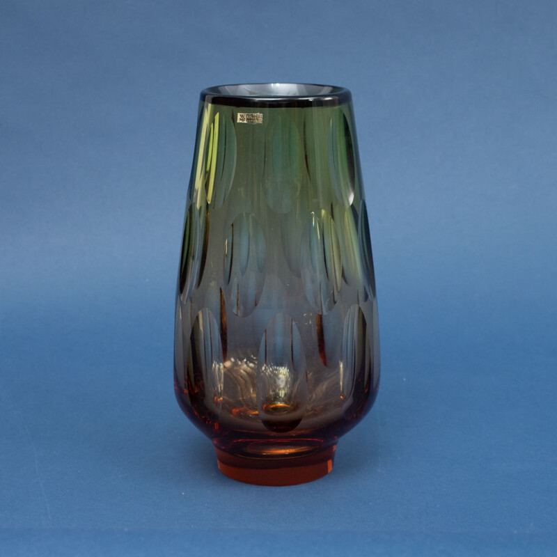 Vintage vase in crystal by Erich Jachmann