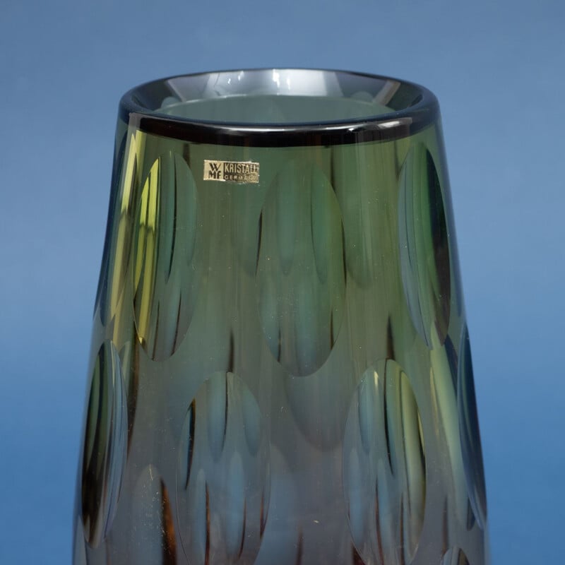 Vintage vase in crystal by Erich Jachmann