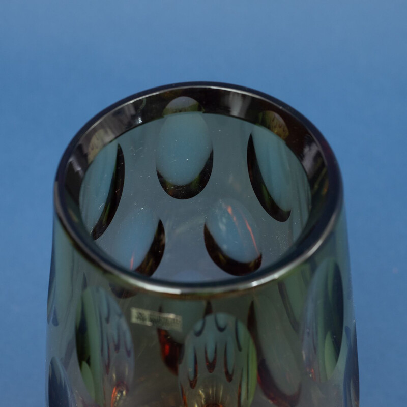 Vintage vase in crystal by Erich Jachmann
