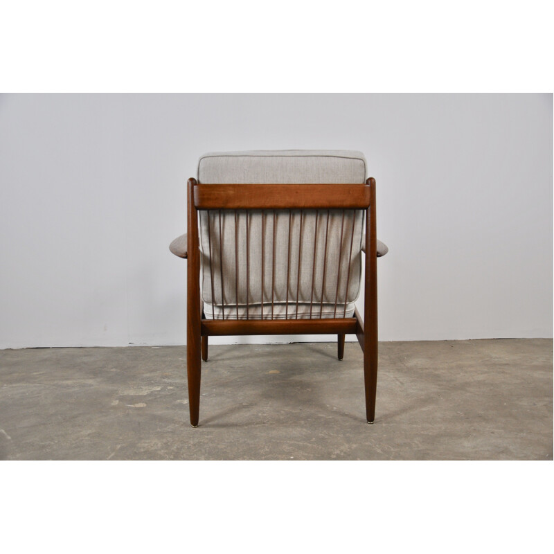 Set of 2 vintage armchairs in teak by Grete Jalk for France & Daverkosen