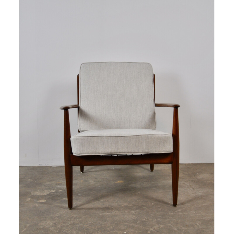Set of 2 vintage armchairs in teak by Grete Jalk for France & Daverkosen