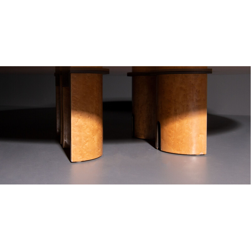 Vintage coffee table in maple wood by Giovanni Offredi for Saporiti