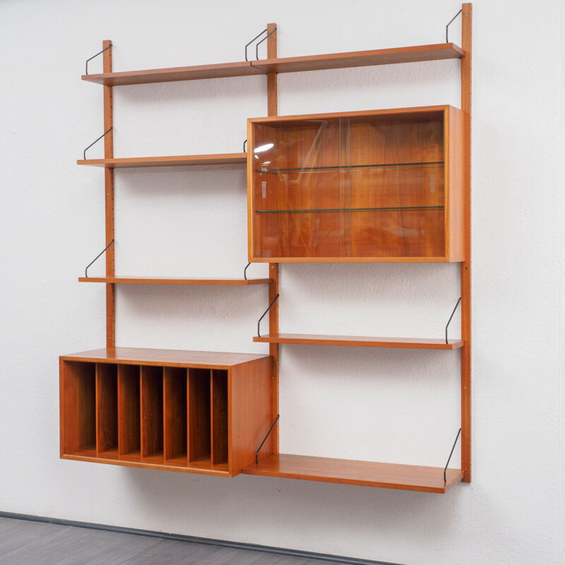 Vintage shelving system in teak by Poul Cadovius for Cado