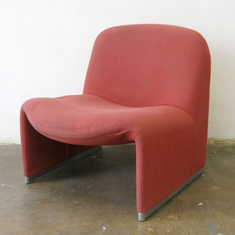 Vintage pink armchair "Alky" by Giancarlo Piretti