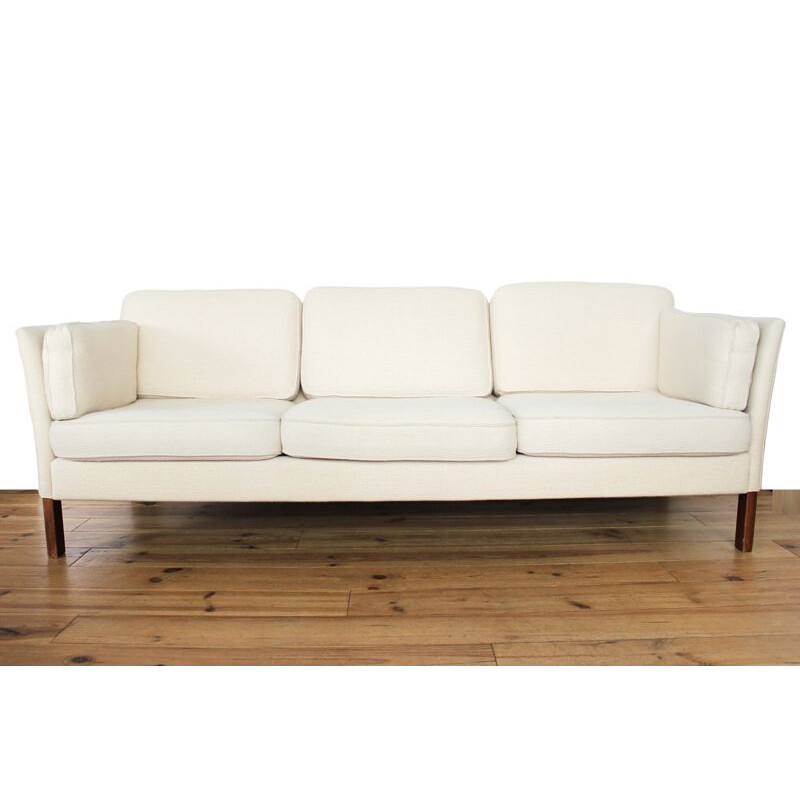 Vintage 3 seater cream EJ-260 sofa by Erik Jørgensen