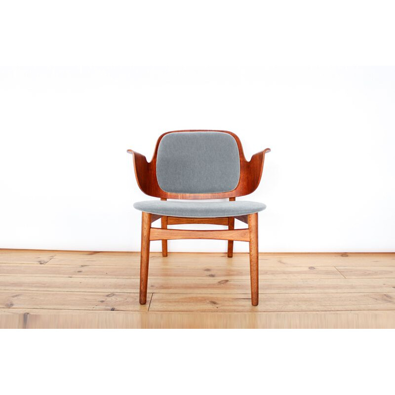 Vintage 107 grey chair in teak by Hans Olsen