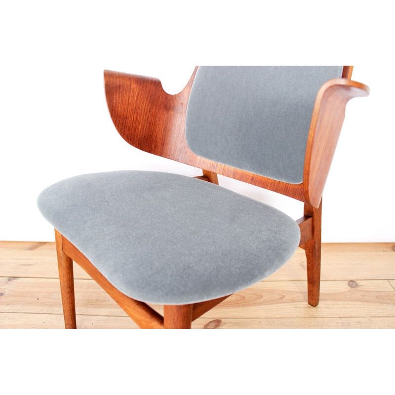 Vintage 107 grey chair in teak by Hans Olsen