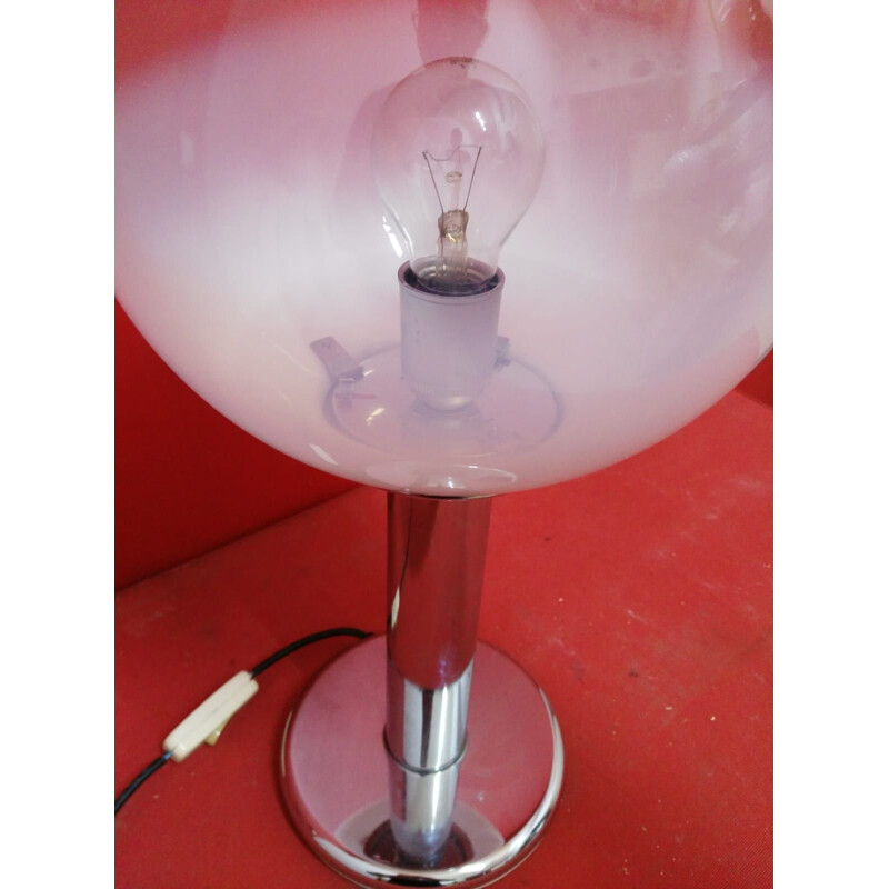 Lampe vintage en verre de Murano par Mazzega