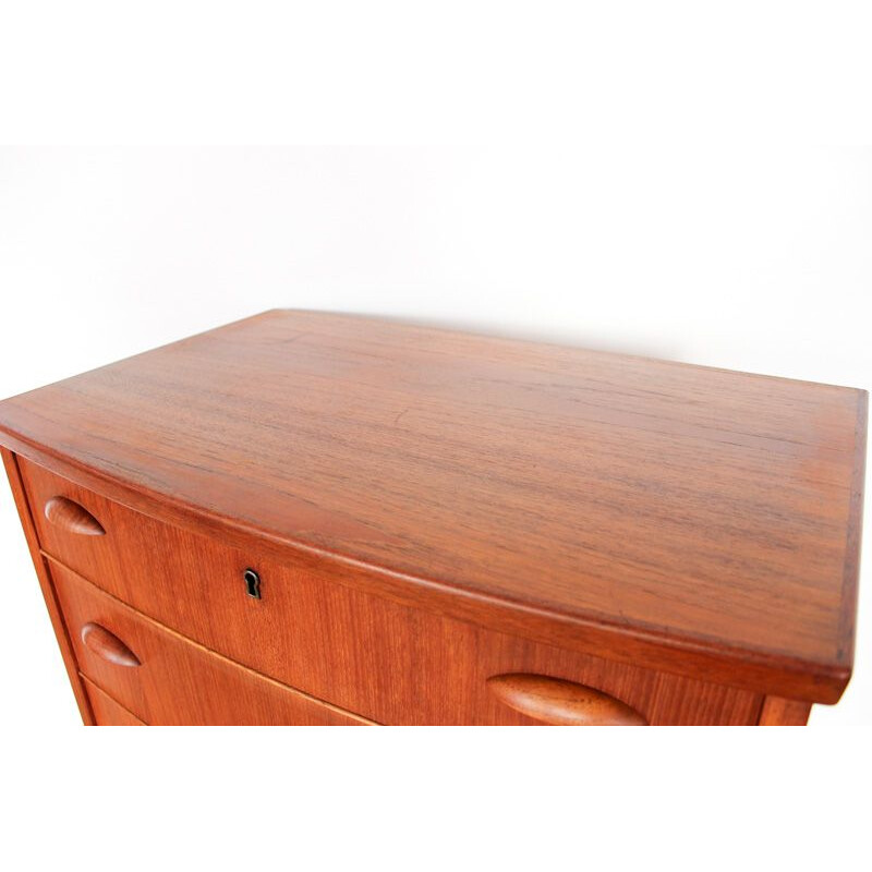 Vintage danish teak chest with 6 drawers 