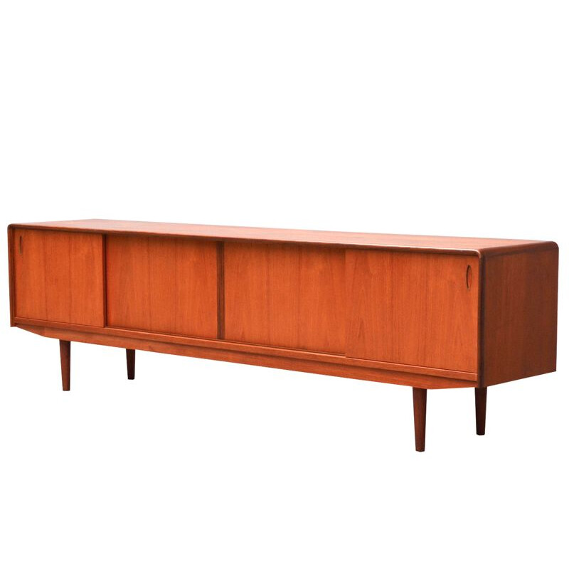 Long Vintage scandinavian teak sideboard