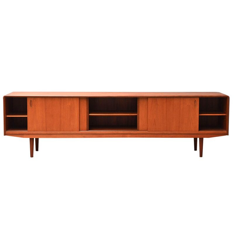 Long Vintage scandinavian teak sideboard