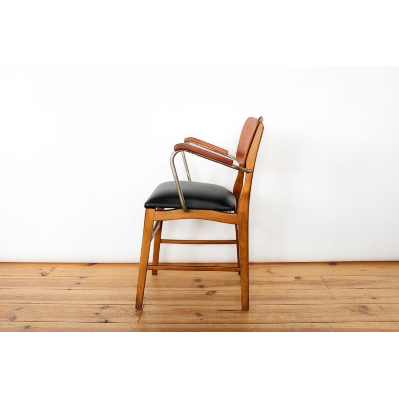  Vintage black chair in teak by ib Kofod Larsen