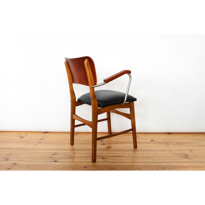  Vintage black chair in teak by ib Kofod Larsen