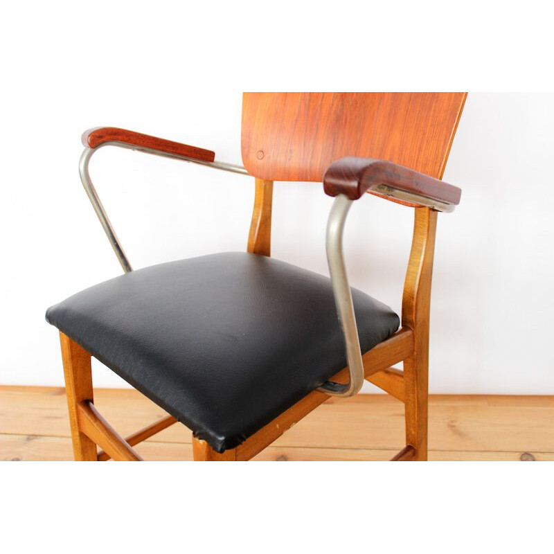  Vintage black chair in teak by ib Kofod Larsen