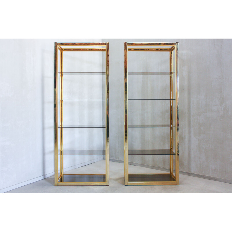 Vintage set of 2 Italian bookshelves by Renato Zevi