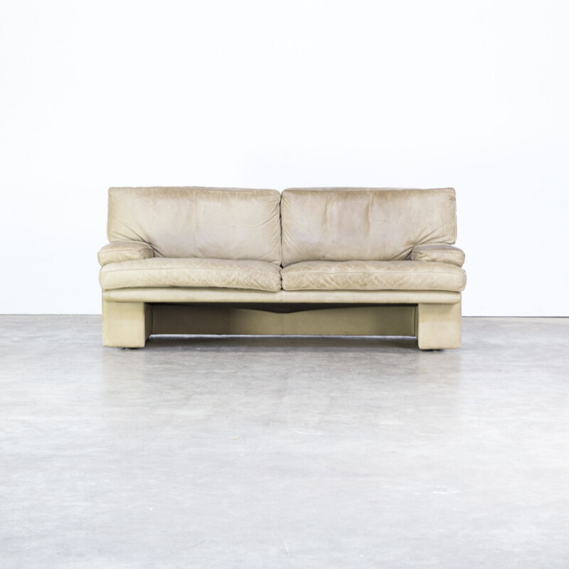 Vintage 3-seater sofa in leather for Walter Knoll